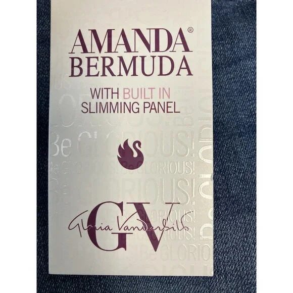 Gloria Vanderbilt Amanda Bermuda Blue Jean Shorts Size 4 NWT - Picture 6 of 9